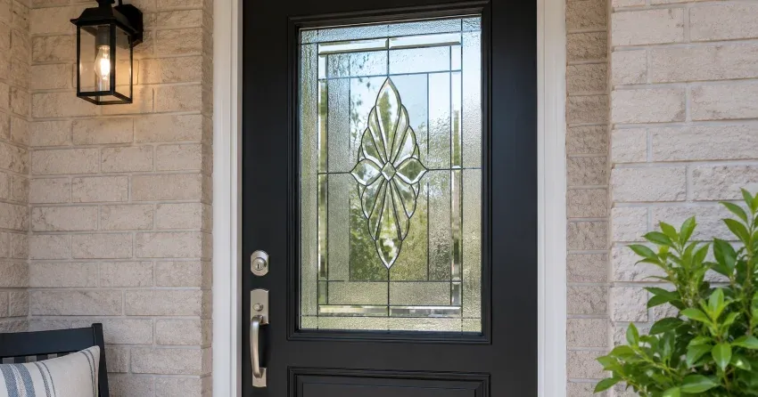 technician replacing a cracked decorative glass panel in Woodland Creeks, Angus