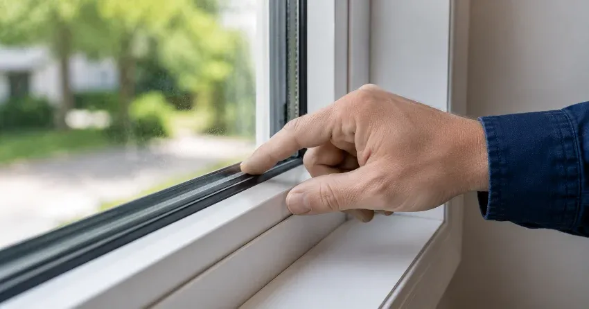 technician inspecting window glass seal in Pine River South, Angus