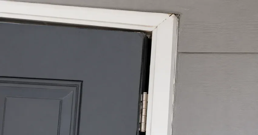 technician tightening a loose door hinge in Angus