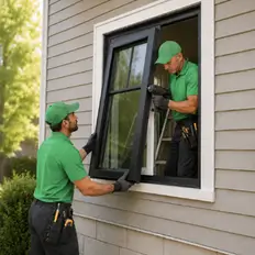 Exterior finish after doors and windows were replaced